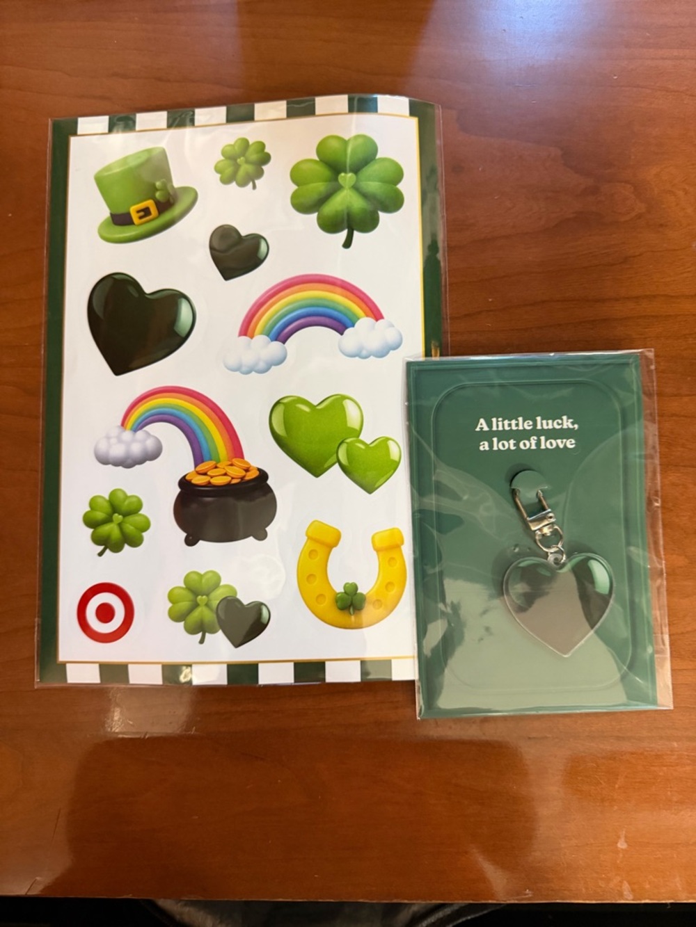 NEW St. Patrick’s Day Stickers & Heart Keychain Set Target x Luck & Love 2026